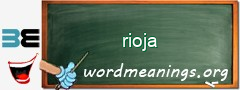 WordMeaning blackboard for rioja